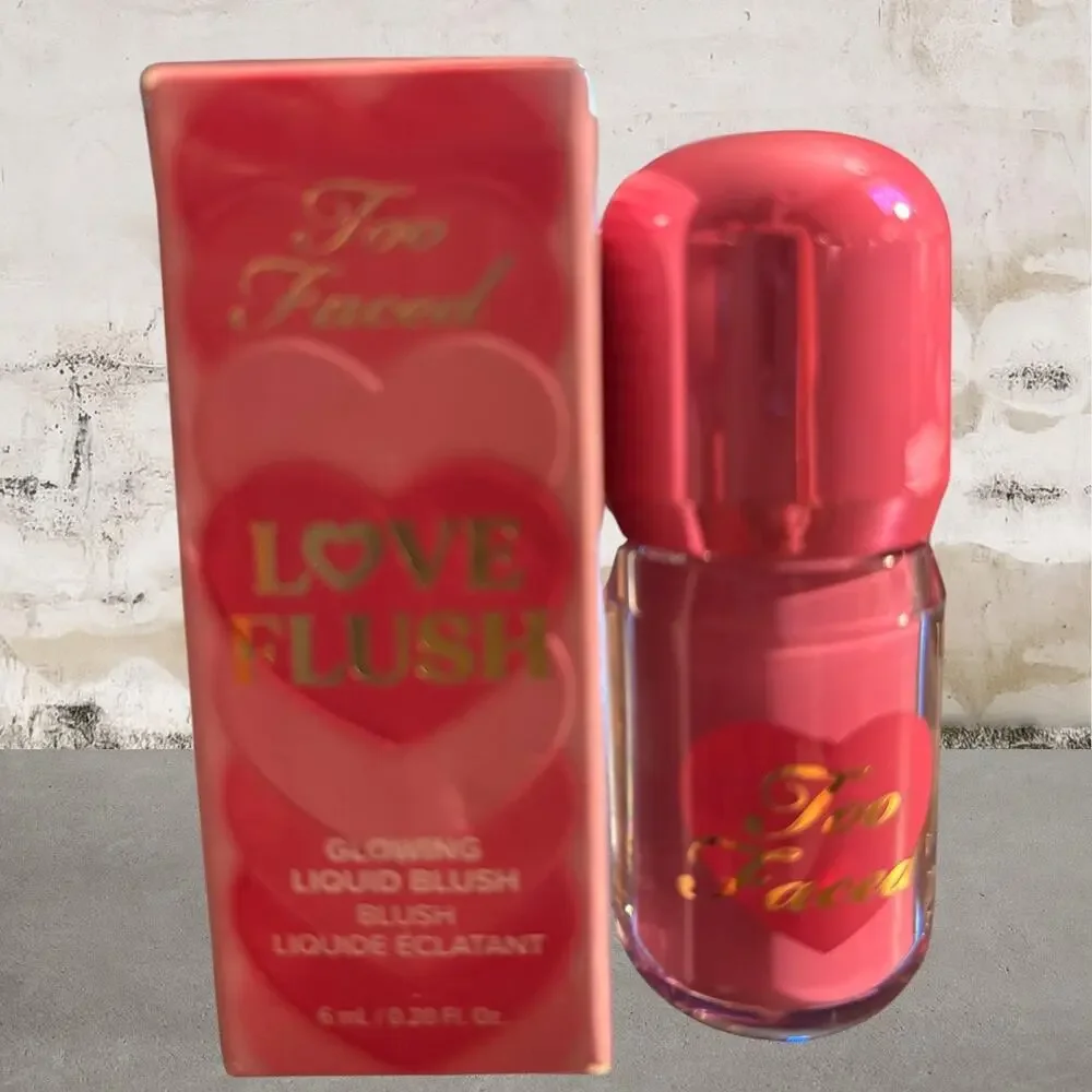 Too Faced $25 Love Flush Glowing Liquid Blush in Last Love NIB
